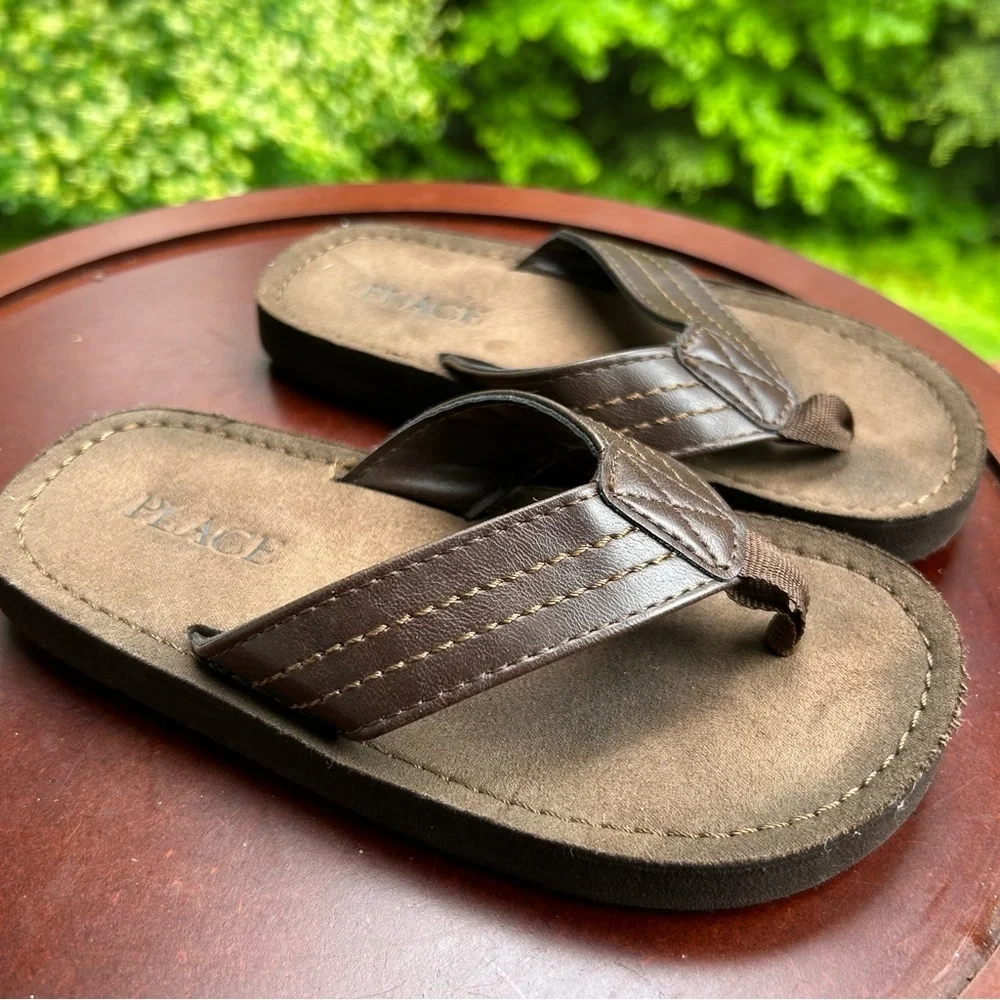 Brown Flip Flops | Size 9/10 Toddler Boy | Just Like Dad Vacation Sandals